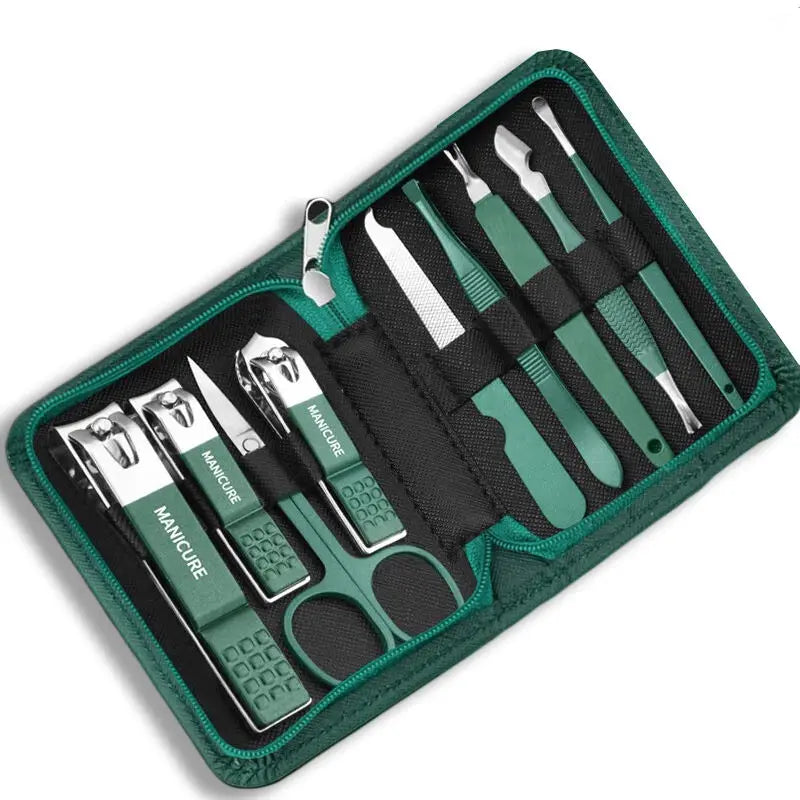 Professional 7/10/12/18 Piece Nail Care Kit Stainless Steel Manicure