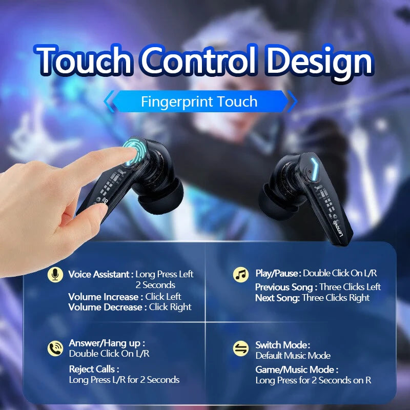 Lenovo GM2 Pro Gaming Earphones Bluetooth