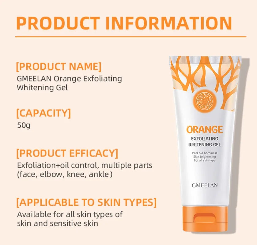 Orange Exfoliating Gel Dead Spot Remover Brighten Peeling 50g