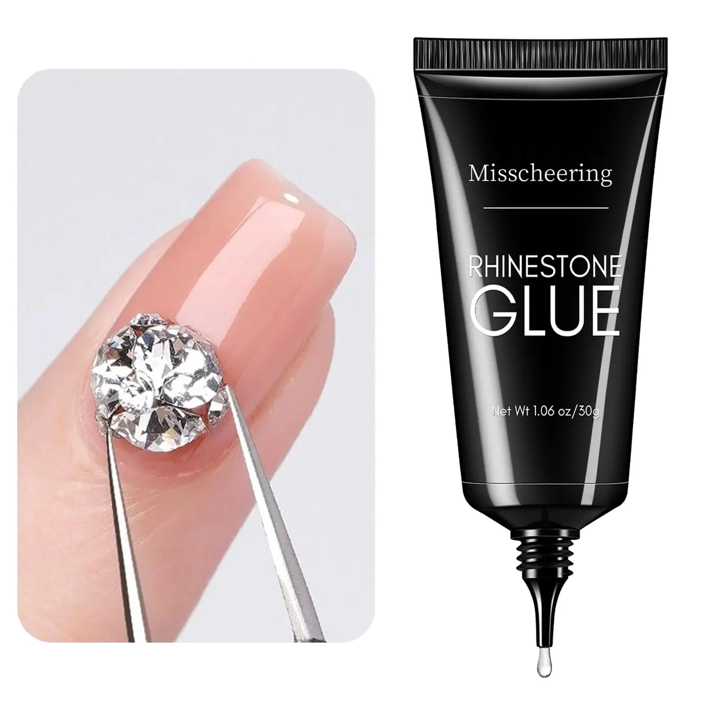 30g Nail Rhinestone Glue for Nails Super Strong Gel Nail Glue for Nail Charm