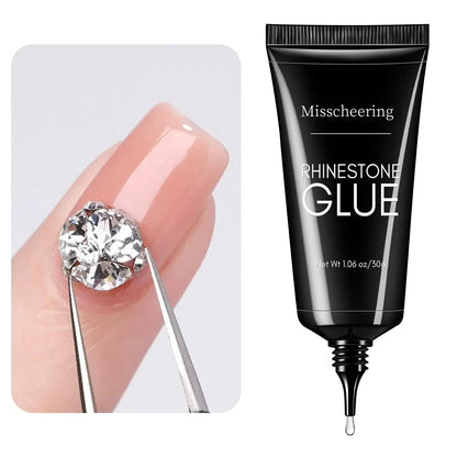 30g Nail Rhinestone Glue for Nails Super Strong Gel Nail Glue for Nail Charm