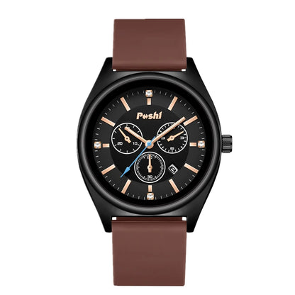 POSHI Fashion Women's Watches Luxury High Quality Silicone Strap