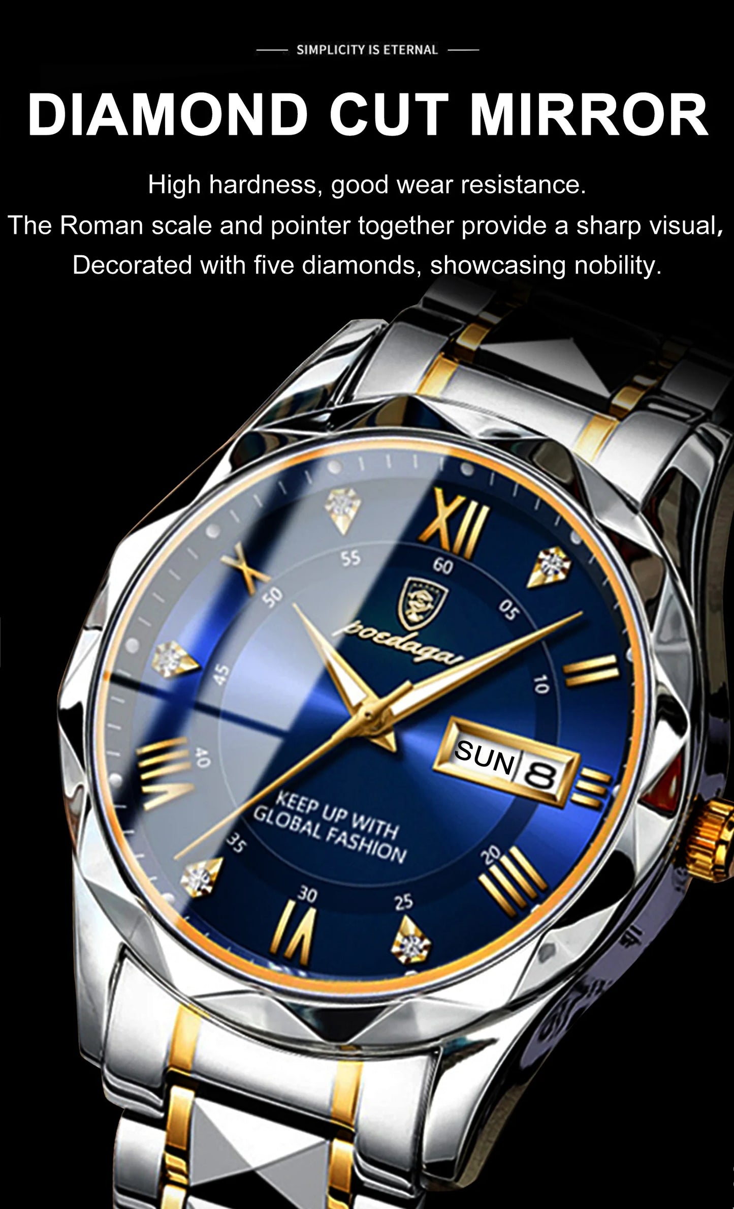 POEDAGAR Top Luxury Men Quartz Watch For Men Sports Waterproof