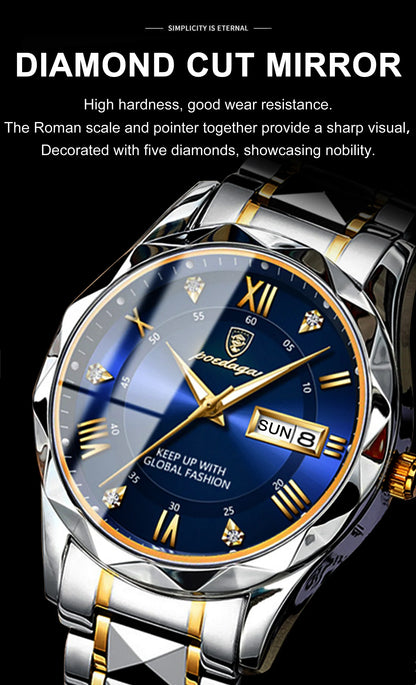 POEDAGAR Top Luxury Men Quartz Watch For Men Sports Waterproof