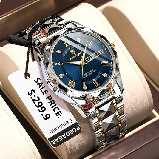 POEDAGAR Top Luxury Men Quartz Watch For Men Sports Waterproof