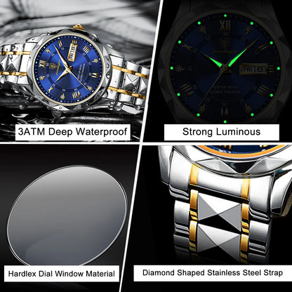 POEDAGAR Top Luxury Men Quartz Watch For Men Sports Waterproof