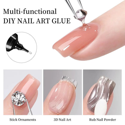 30g Nail Rhinestone Glue for Nails Super Strong Gel Nail Glue for Nail Charm