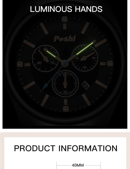 POSHI Fashion Women's Watches Luxury High Quality Silicone Strap