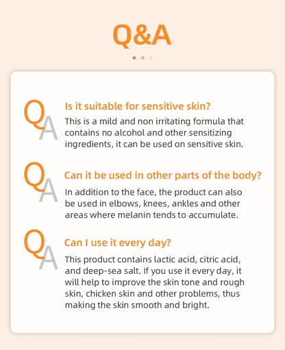 Orange Exfoliating Gel Dead Spot Remover Brighten Peeling 50g