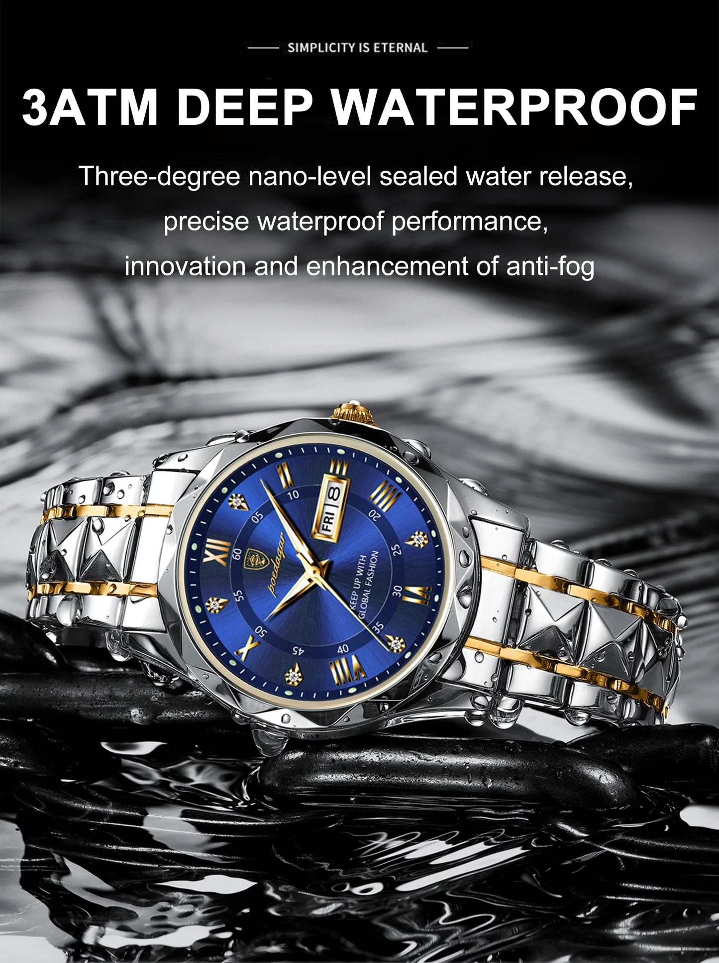 POEDAGAR Top Luxury Men Quartz Watch For Men Sports Waterproof