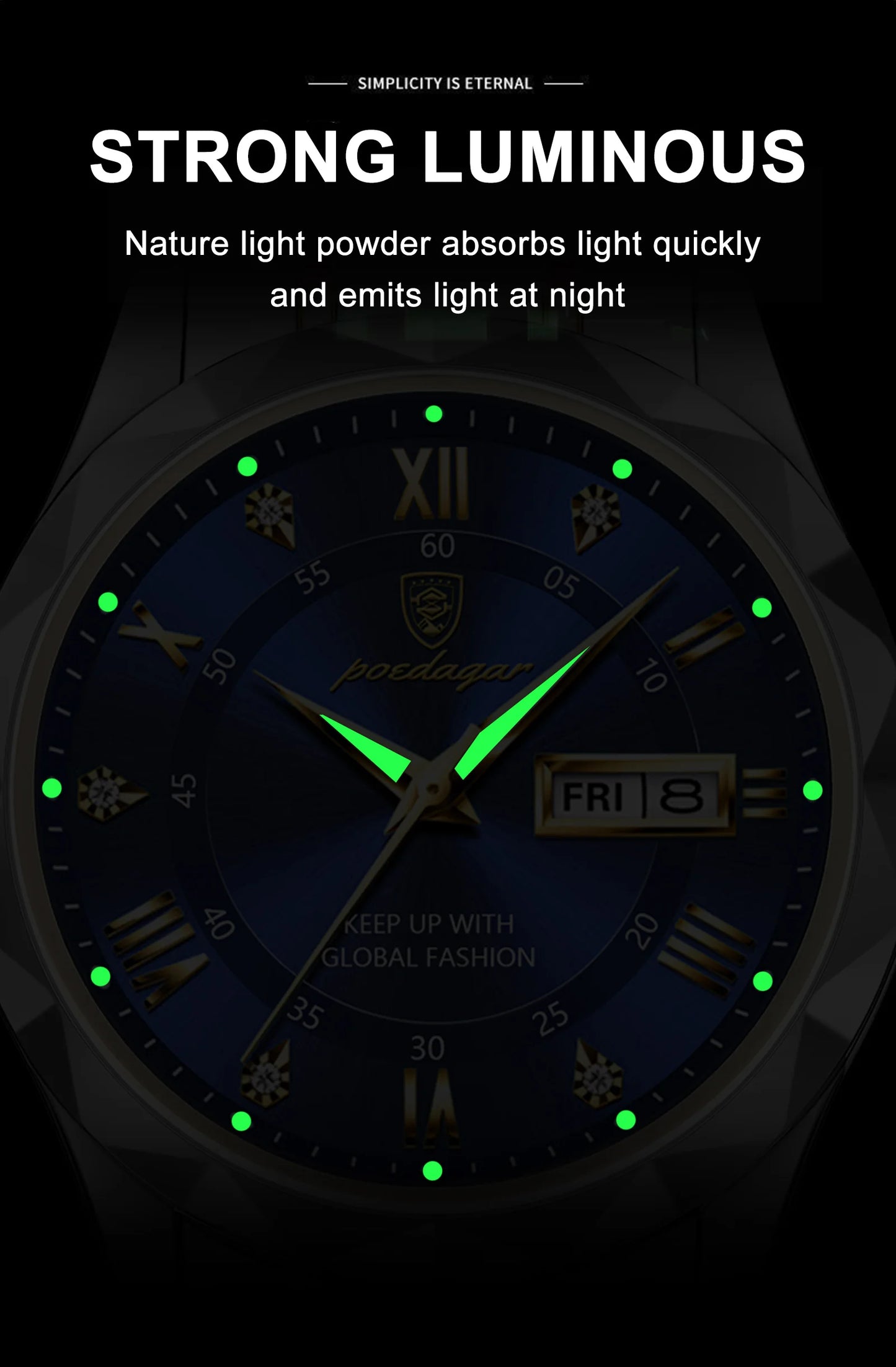 POEDAGAR Top Luxury Men Quartz Watch For Men Sports Waterproof