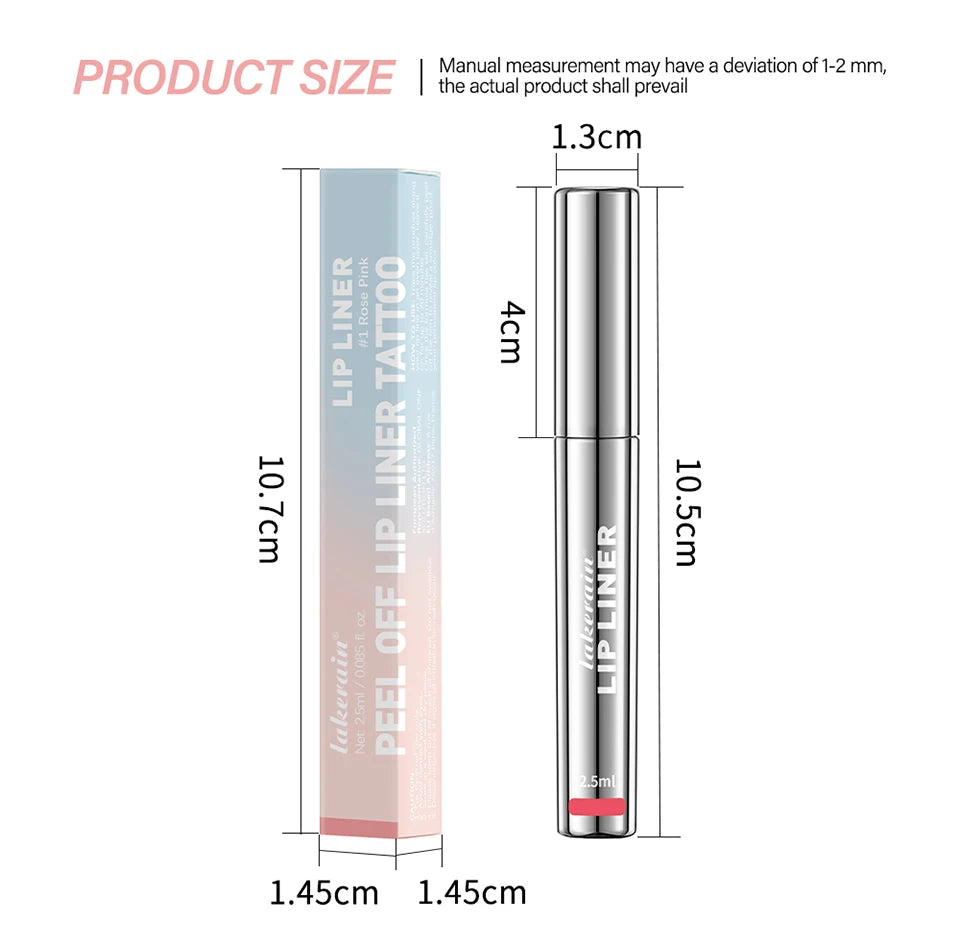 Waterproof Lip Liner Peel Off Tattoo Lipgloss Waterproof