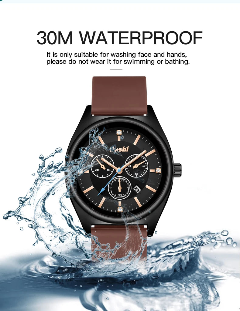 POSHI Fashion Women's Watches Luxury High Quality Silicone Strap