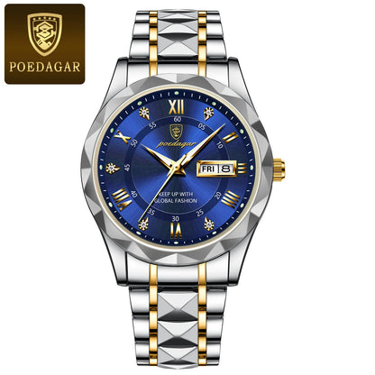 POEDAGAR Top Luxury Men Quartz Watch For Men Sports Waterproof