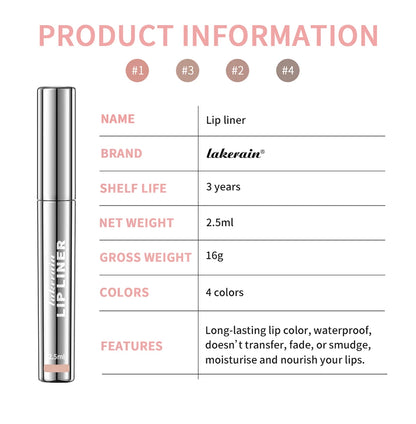 Waterproof Lip Liner Peel Off Tattoo Lipgloss Waterproof