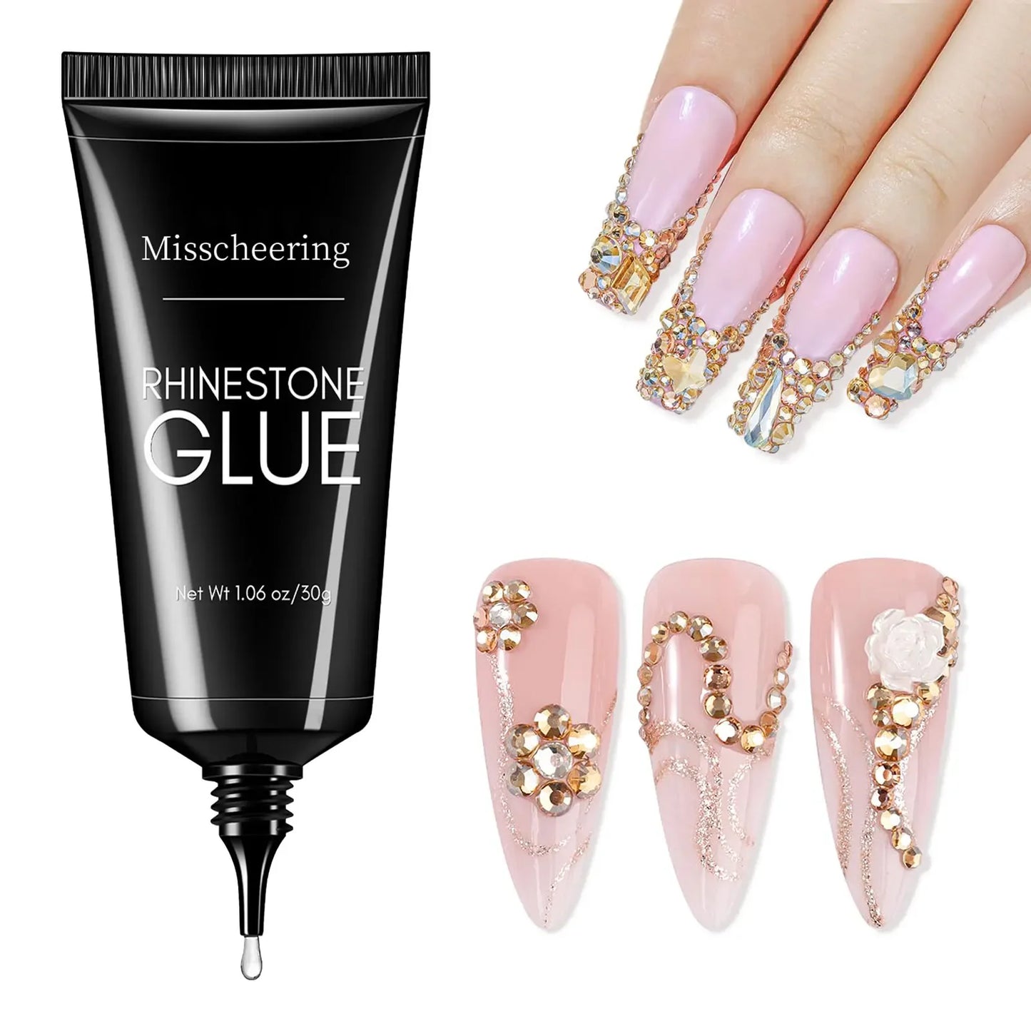 30g Nail Rhinestone Glue for Nails Super Strong Gel Nail Glue for Nail Charm