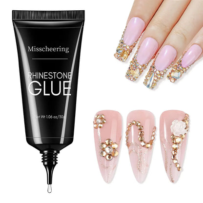 30g Nail Rhinestone Glue for Nails Super Strong Gel Nail Glue for Nail Charm