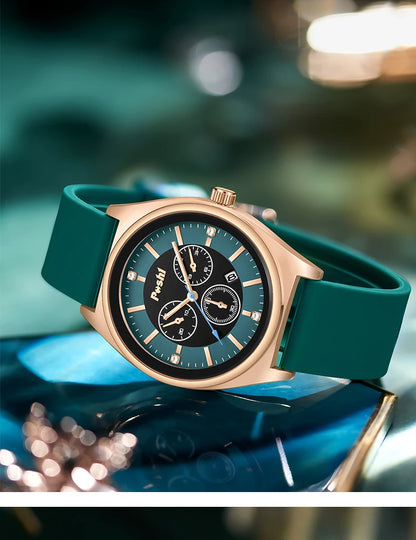POSHI Fashion Women's Watches Luxury High Quality Silicone Strap