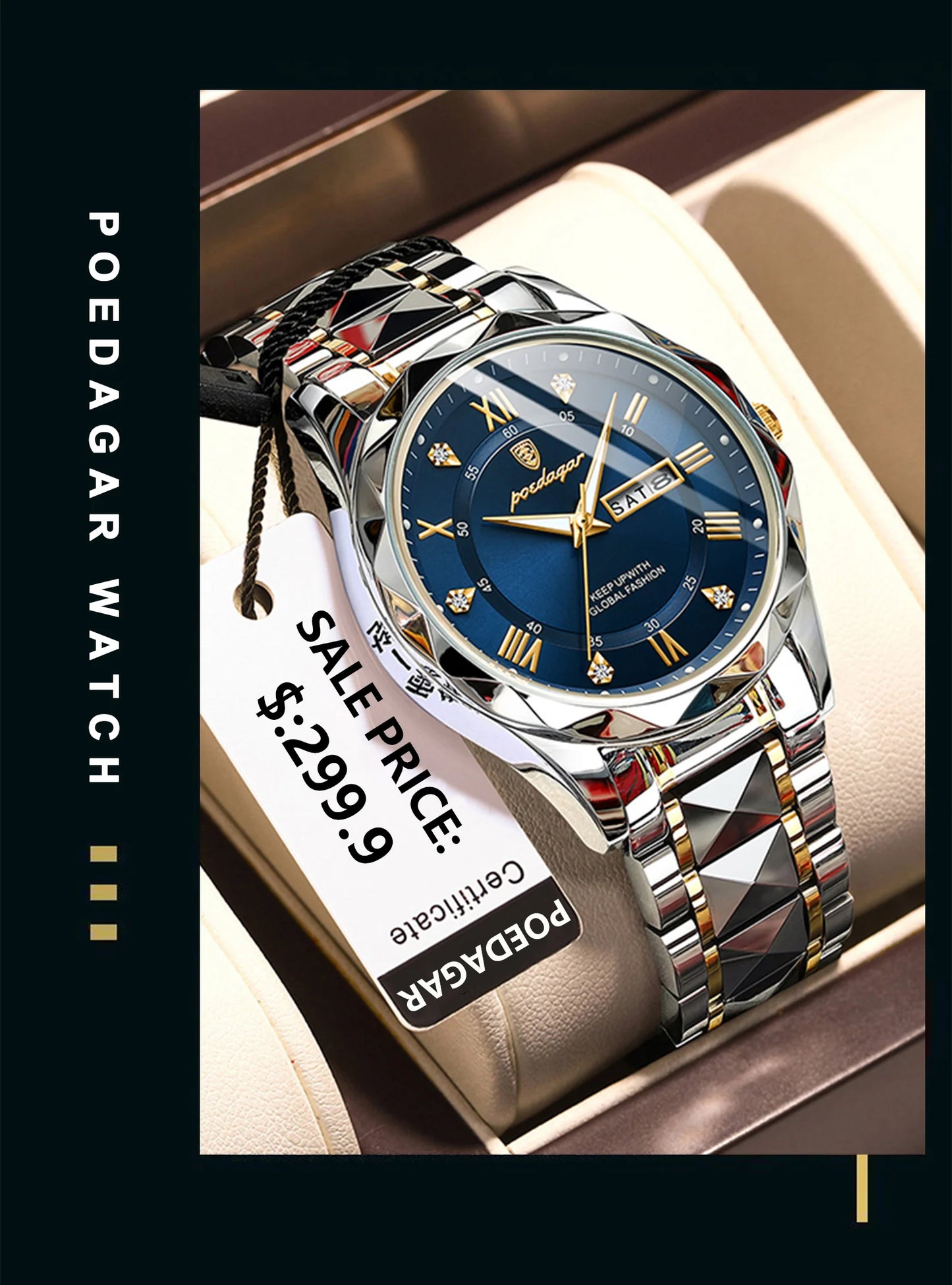 POEDAGAR Top Luxury Men Quartz Watch For Men Sports Waterproof