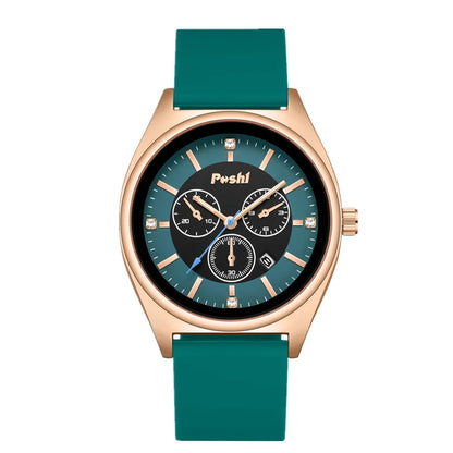 POSHI Fashion Women's Watches Luxury High Quality Silicone Strap