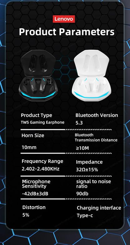 Lenovo GM2 Pro Gaming Earphones Bluetooth