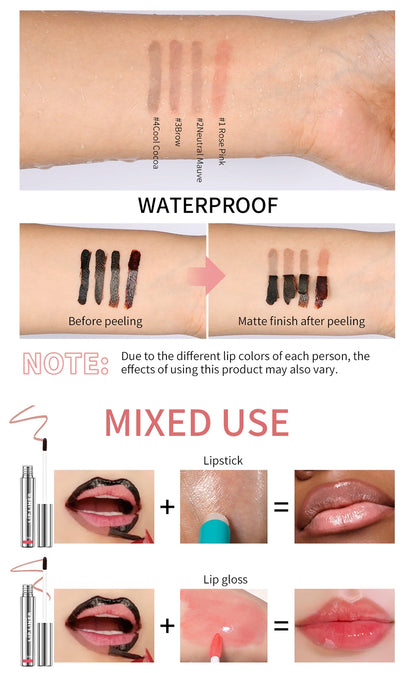 Waterproof Lip Liner Peel Off Tattoo Lipgloss Waterproof